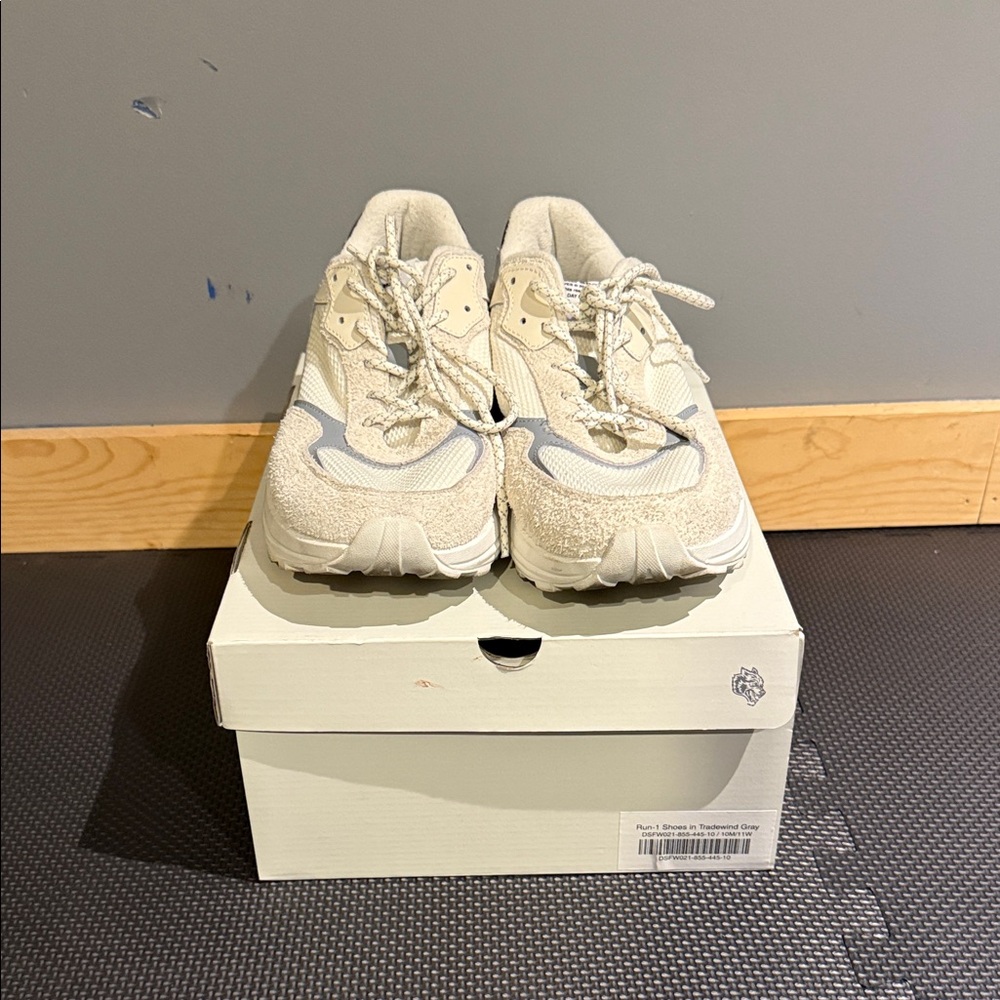 Darc Sport Cream and Gray Athletic Shoes